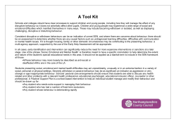 Behaviour and Inclusion toolkit (PDF 641KB)