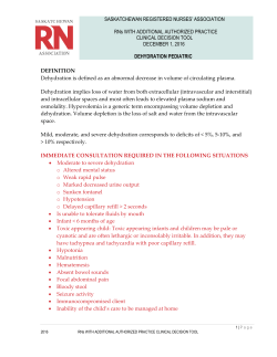 Dehydration Pediatric - Saskatchewan Registered Nurses Association