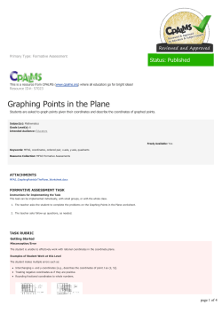 Graphing Points in the Plane