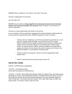 NAWRB`s Nexus Conference: The nucleus. The center. The source