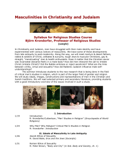 Masculinities in Christianity and Judaism