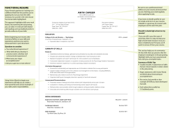 functional resume - Students