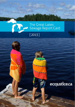 The Great Lakes Sewage Report Card