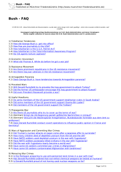 Bush - FAQ - Münchner Friedensbündnis