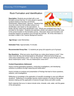 Discovering STEM Program Rock Formation and Identification