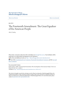 The Great Equalizer of the American People
