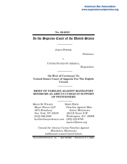Brief for Families Against Mandatory Minimums in Support of Petitioner