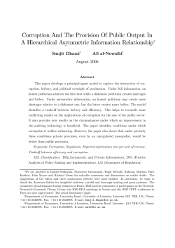 Corruption in a hierarchical asymmetric information game