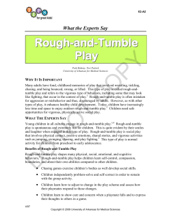 Rough-and-Tumble Play - Family Day Care Services