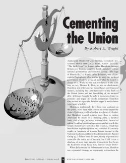 "Cementing the Union," by Robert E. Wright, Financial History