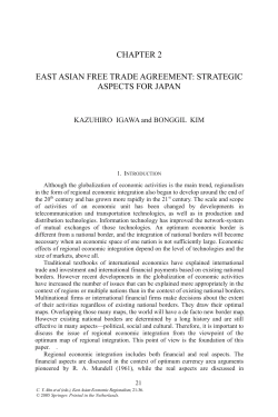 CHAPTER 2 EAST ASIAN FREE TRADE AGREEMENT