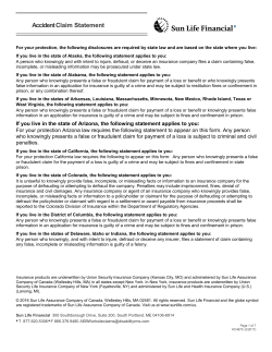 Accident Claim Statement - Assurant Employee Benefits