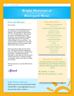 Bright Horizons at Riverpark News From the Director