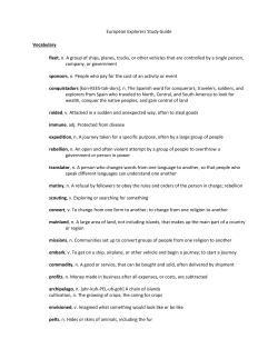 European Explorers Study Guide Vocabulary fleet, n. A group of