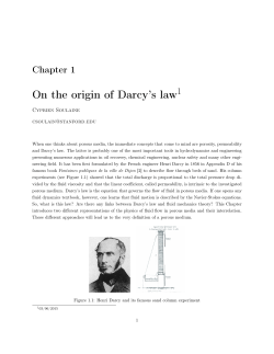 On the origin of Darcy`s law