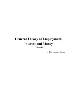 General Theory of Employment, Interest and Money