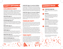 PARTY OPTIONS GOODIE BAGS