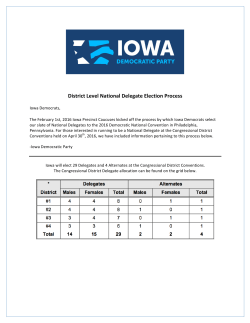 National Delegate Election Process-District