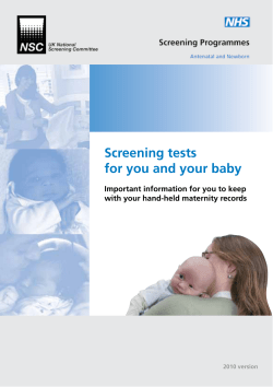 Screening tests for you and your baby