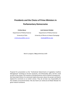 Presidents and the Choice of Prime Ministers in Parliamentary