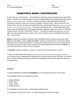 6. Terrestrial Biome Climatographs