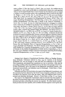 Criminal Law. Repeal of Constitutional Provision. Effect on Pending