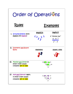 Order of operations