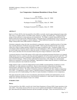 Low Temperature Aluminum Dissolution of Sludge Waste