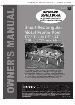 (207) small rectangular metal frame pool