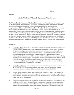Alcohol, Drugs, Tobacco, E-Cigarettes, and Vapor