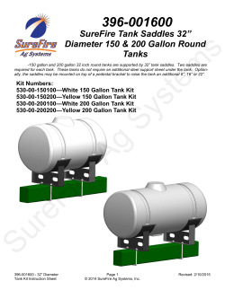 SureFire Tank Saddles for 32inch Diameter 150 and