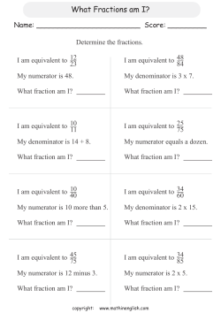 What Fractions am I?