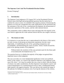 the supreme court and the presidential election
