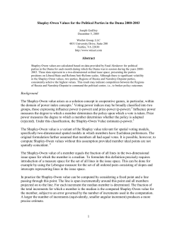 Shapley-Owen Values for the Political Parties in the Duma 2000-2003