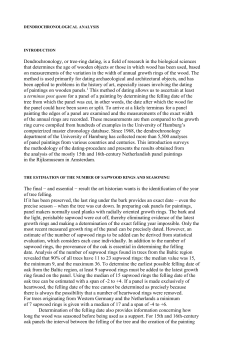 Dendrochronological analysis of panel paintings in the Rijksmuseum