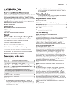 anthropology - Mount Holyoke College Catalog