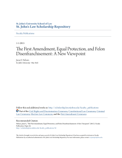 The First Amendment, Equal Protection, and Felon