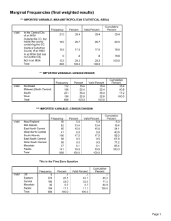 Marginal Frequencies - University of Chicago Press