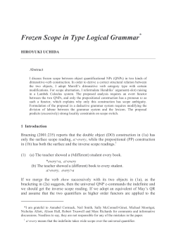 Frozen Scope in Type Logical Grammar