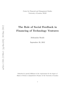 The Role of Social Feedback in Financing of Technology Ventures
