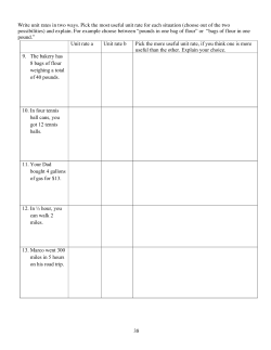 38 Write unit rates in two ways. Pick the most useful unit rate for