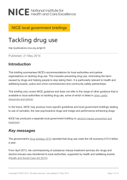 Tackling drug use