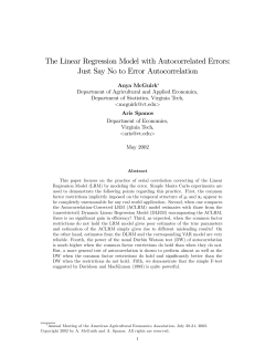 The Linear Regression Model with Autocorrelated