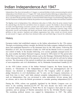 Indian Independence Act 1947