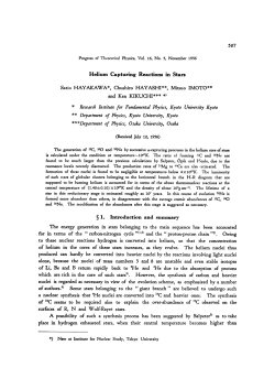 Helium Capturing Reactions in Stars &sect; 1. Introduction and summary