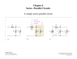 Chapter 6 Series –Parallel Circuits