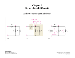 Chapter 6 Series &ndash;Parallel Circuits