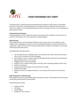 food poisoning fact sheet
