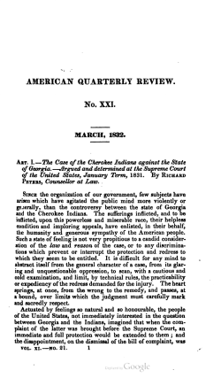 The American Quarterly Review VOL.XI March