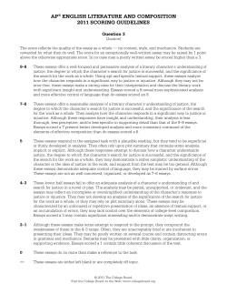 ap&reg; english literature and composition 2011 scoring